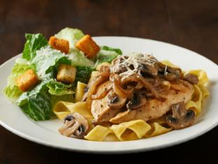 Carmela's Chicken Rigatoni with Caesar Salad