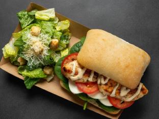 Rst. Chicken Caesar Sandwich with Caesar Salad