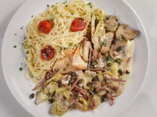 Chicken Scaloppine with Caesar Salad