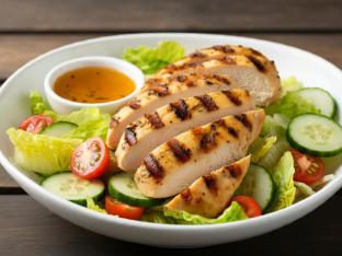 Toss Salad With Chicken and French Dressing