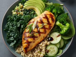 Allergen Free Grilled Chicken | Brown Rice Quinoa Mix | Green Goddess Bowl
