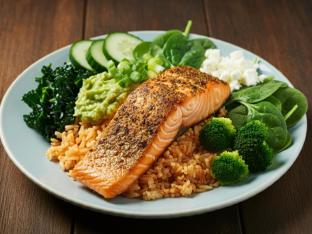 Salmon | Saffron Rice | Green Goddess Bowl