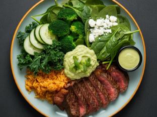 Steak | Saffron Rice | Green Goddess Bowl