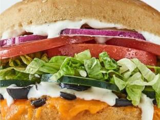 Vegan Fresh Veggie Sandwich - No Cheese, No Ranch Box with Side Salad and Chips Vegan Fresh Veggie Sandwich - No Cheese, No Ranch Box with Side Salad and Chips