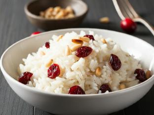 Long Grain Rice with Cranberries and Pine Nuts