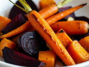 Roasted Carrots with Sweet Potatoes and Beets