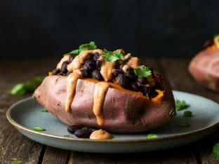 Black Bean Stuffed Sweet Potatoes