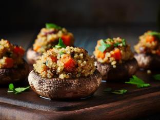 Mushrooms Quinoa and Veggies