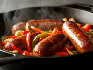 Hot Italian Sausage with Peppers and Onions