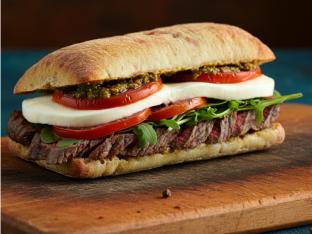 Steak and Fresh Mozzarella Panini