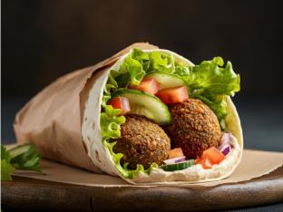 Falafel and Hummus Wrap