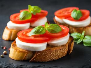 Fresh Mozzarella Crostini
