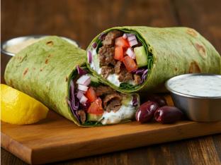 Beef and Lamb Gyro | Spinach Wrap Beef and Lamb Gyro | Spinach Wrap