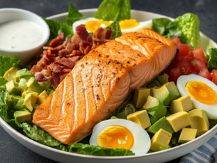 Cobb Salad Boxed Meal with Salmon Cobb Salad Boxed Meal with Salmon