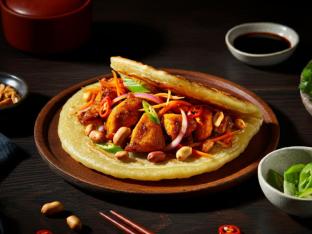 Kung Pao Chicken Sourdough Pancake