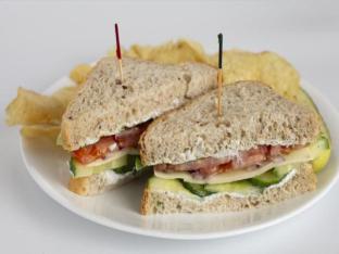 Gluten Free Veggie Sandwich | Fresh Fruit Gluten Free Veggie Sandwich | Fresh Fruit