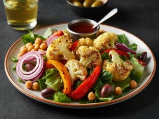 Roasted Cauliflower and Pepper Antipasto Entree Salad [NO DAIRY]