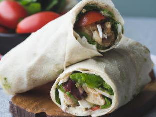 Veggie Wrap and Pita Chips Veggie Wrap and Pita Chips