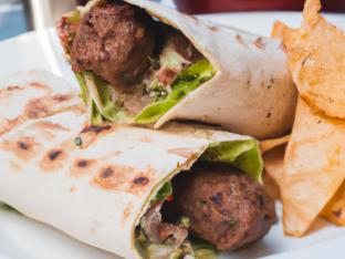 Halal Certified Kofte Wrap and Pita Chips Halal Certified Kofte Wrap and Pita Chips