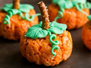Pumpkin Rice Krispie Treats
