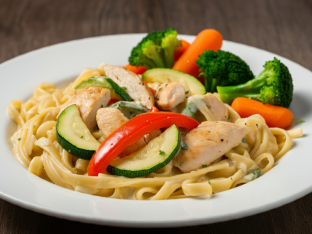 Fettuccine Alfredo with Chicken Fettuccine Alfredo with Chicken