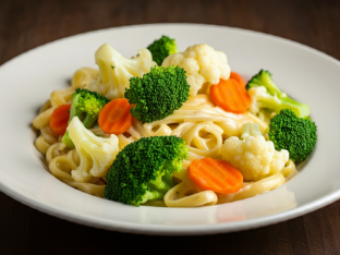 Gluten Free Rotini Alfredo with Vegetables Gluten Free Rotini Alfredo with Vegetables