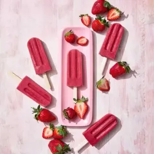 Organic Strawberry Popsicle