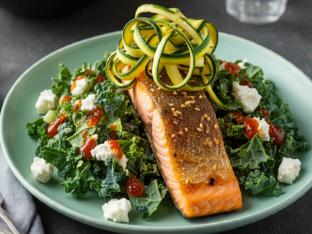 Light Carb Miso Glazed Salmon Salad Bowl