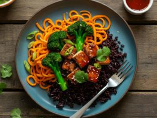 Spicy Tofu Grain Bowl