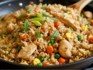 Chicken Fried Rice by the Pan