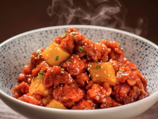 Sweet and Sour Pork With Rice