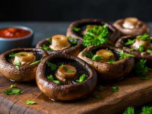 Grilled Mushroom Caps Grilled Mushroom Caps