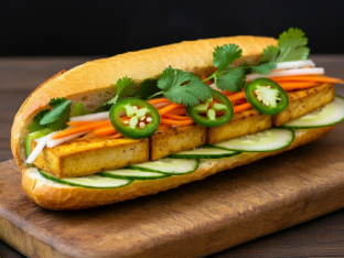 Vegan Lemongrass Tofu Banh Mi Meal [Small]
