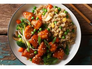 Gluten-Free General Tso's Chicken and Veggie Fried Rice [Small]