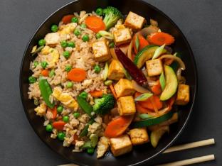 Kung Pao Tofu and Veggie Fried RIce [Small]
