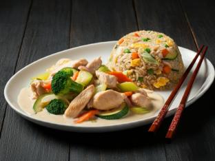 Chicken with Vegetables and Veggie Fried Rice [Small]