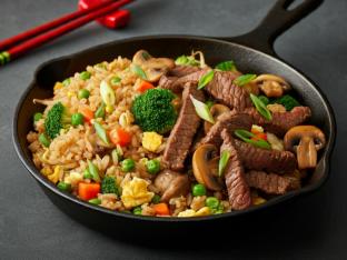 Mongolian Beef and Veggie Fried Rice [Small]