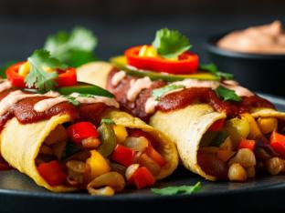 Vegan Veggie Enchiladas [NO CHEESE]