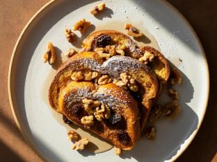 Walnut Cinnamon and Raisin French Toast