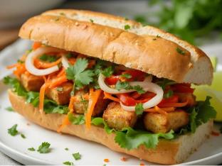 Banh Mi-Tofu + +Veggie Eggrolls + Potato Chips [Large]