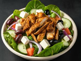 Greek Salad with Chicken Shawarma