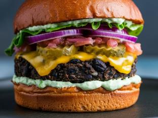 Black Bean Burger with Cheese