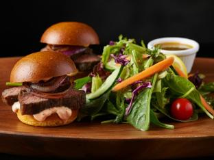 Foul Tip Sliders with Salad