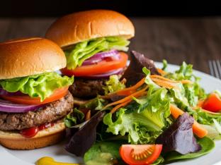 Slurve Sliders with Salad