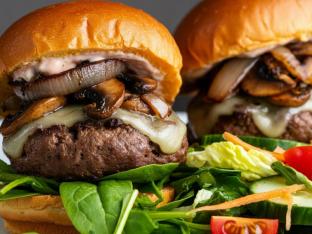 Fungo Burger Sliders with Salad