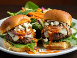 Vida Bleu Sliders with Salad