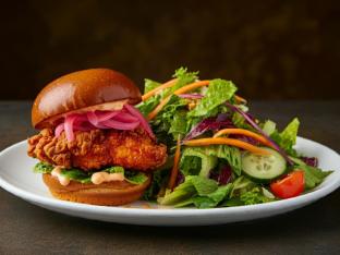 Forkball Sliders with Salad