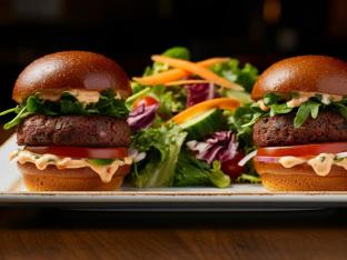 Vegetarian Prince Sliders with Salad
