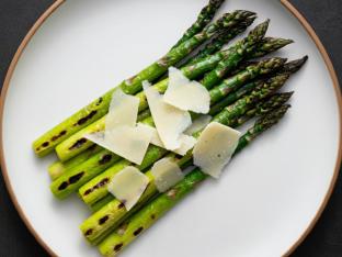 Grilled Asparagus with Shaved Parmigiana