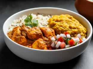 Chicken Tikka Masala Bowl with Daal and Riced Cauliflower Chicken Tikka Masala Bowl with Daal and Riced Cauliflower